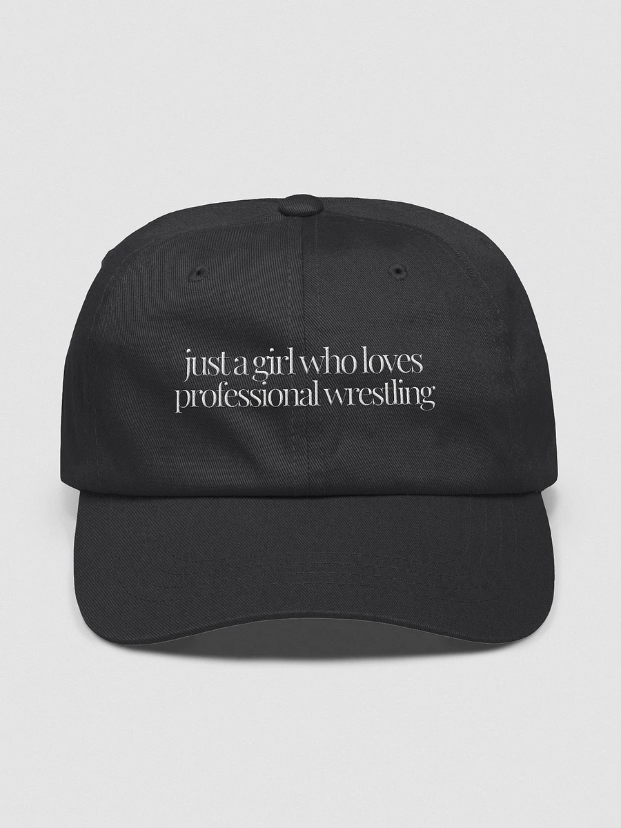 Just A (Wrestling) Girl Embroidered Dad Hat - White Font product image (1)