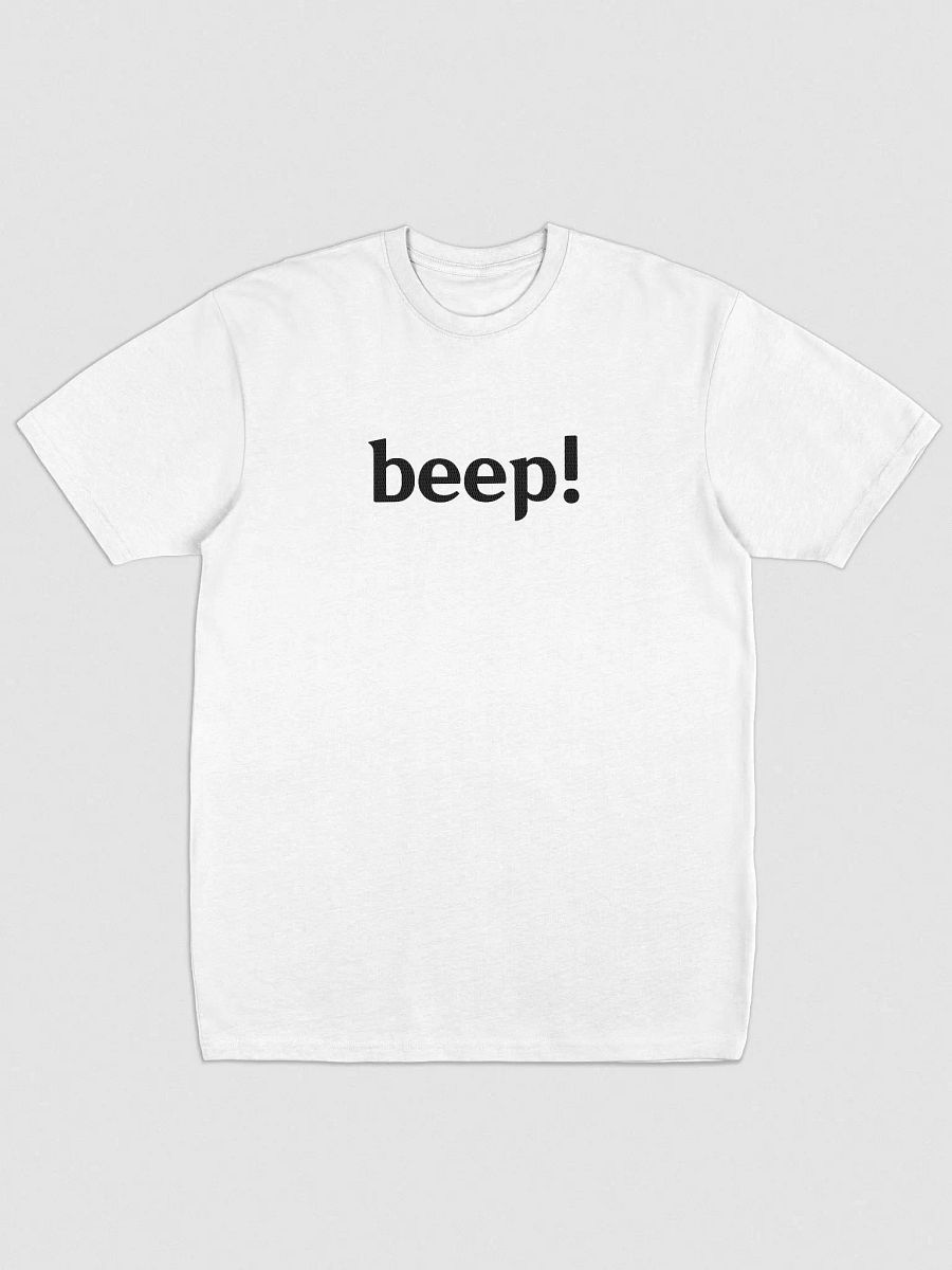Beep Shirt (Embroidered, White) product image (2)