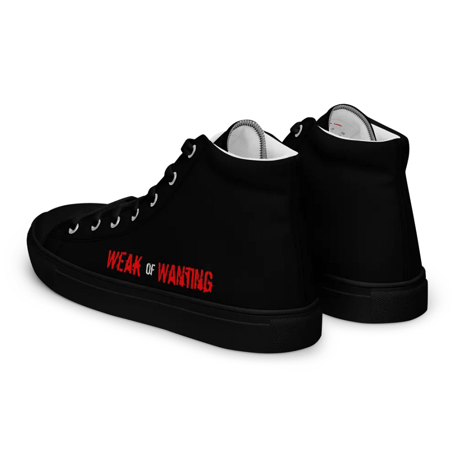 Weak Of Wanting Men's High Top Canvas Red Logo Shoes product image (3)