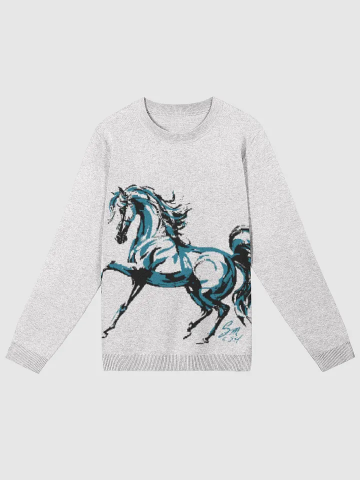 Dancing Horse Mens Jacquard Crewneck Sweater product image (1)