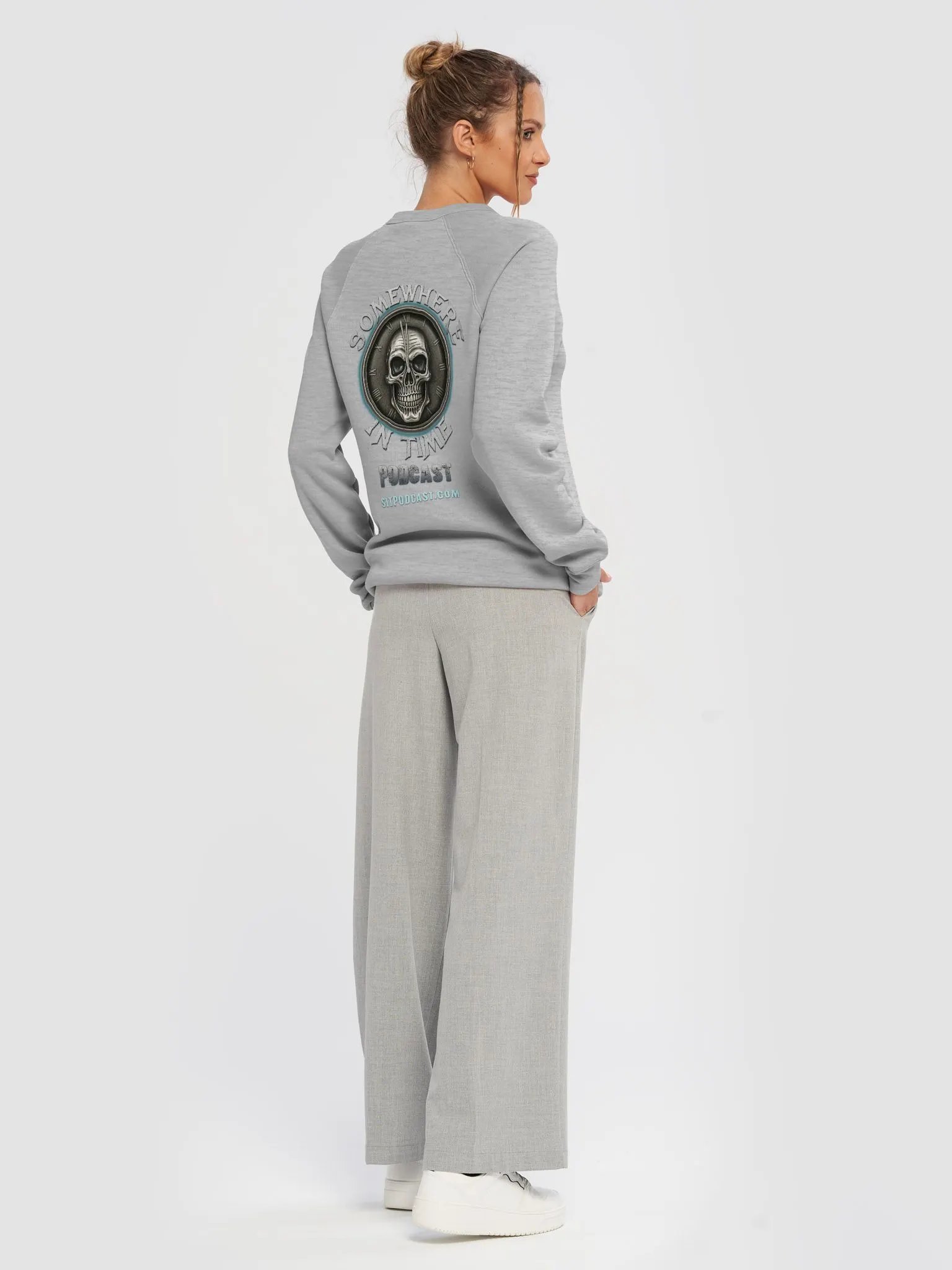 Somewhere in Time Podcast Double Sided Bella+Canvas Unisex Sponge Fleece Raglan Sweatshirt product image (5)