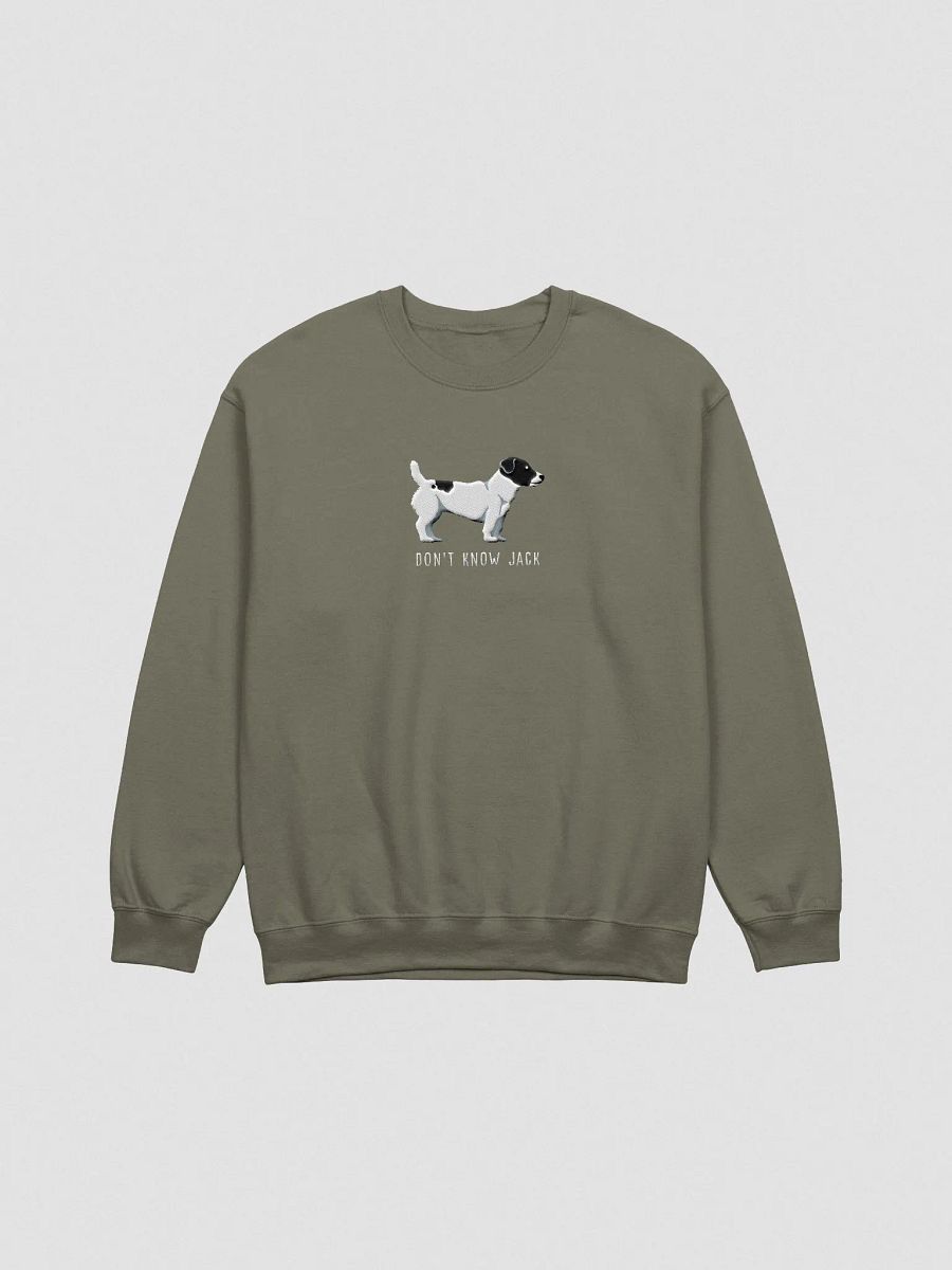 Don't Know Jack Sweatshirt (Embroidered) of a Jack Russell Terrier(Black & White) product image (4)