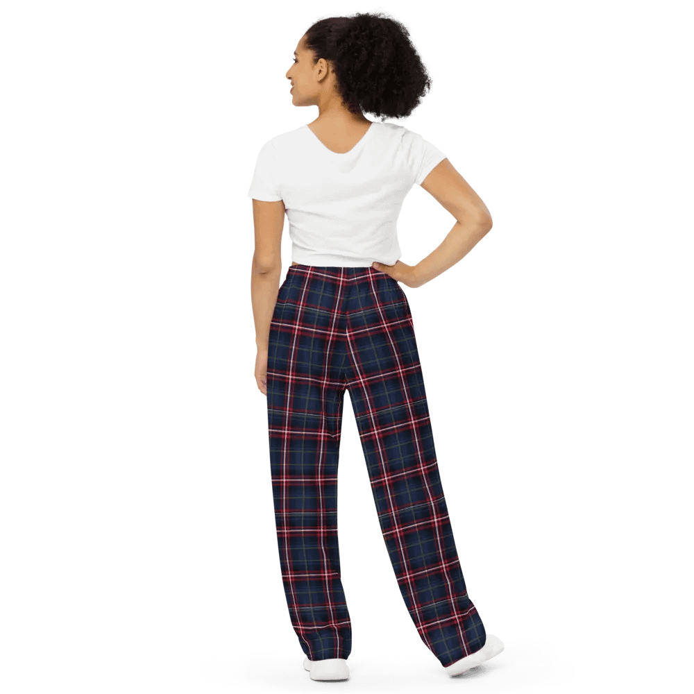 Red/Navy Plaid Unisex Lounge Pants product image (6)