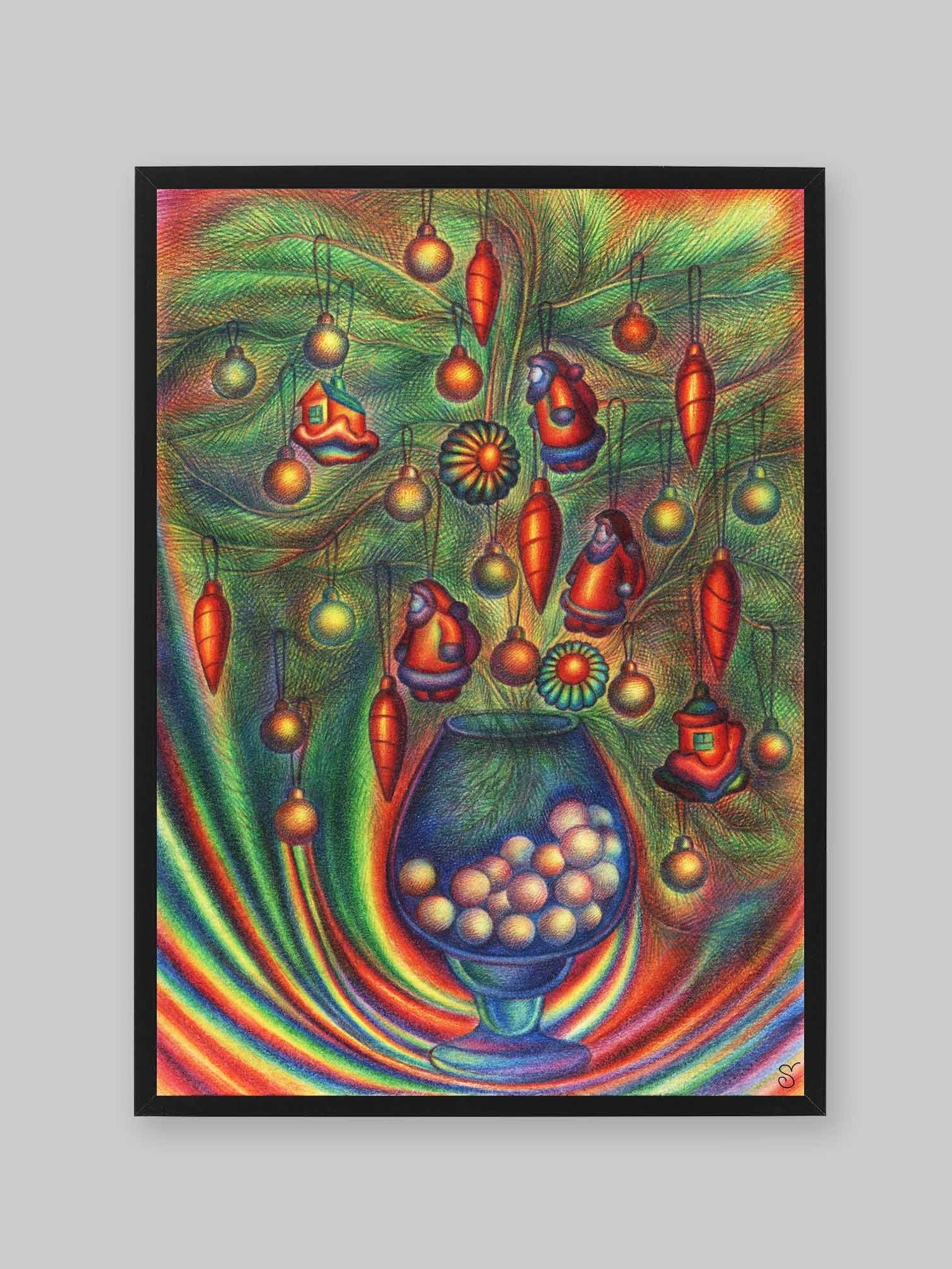 Whimsical Christmas Tree Poster - Christmas Still Life product image (8)