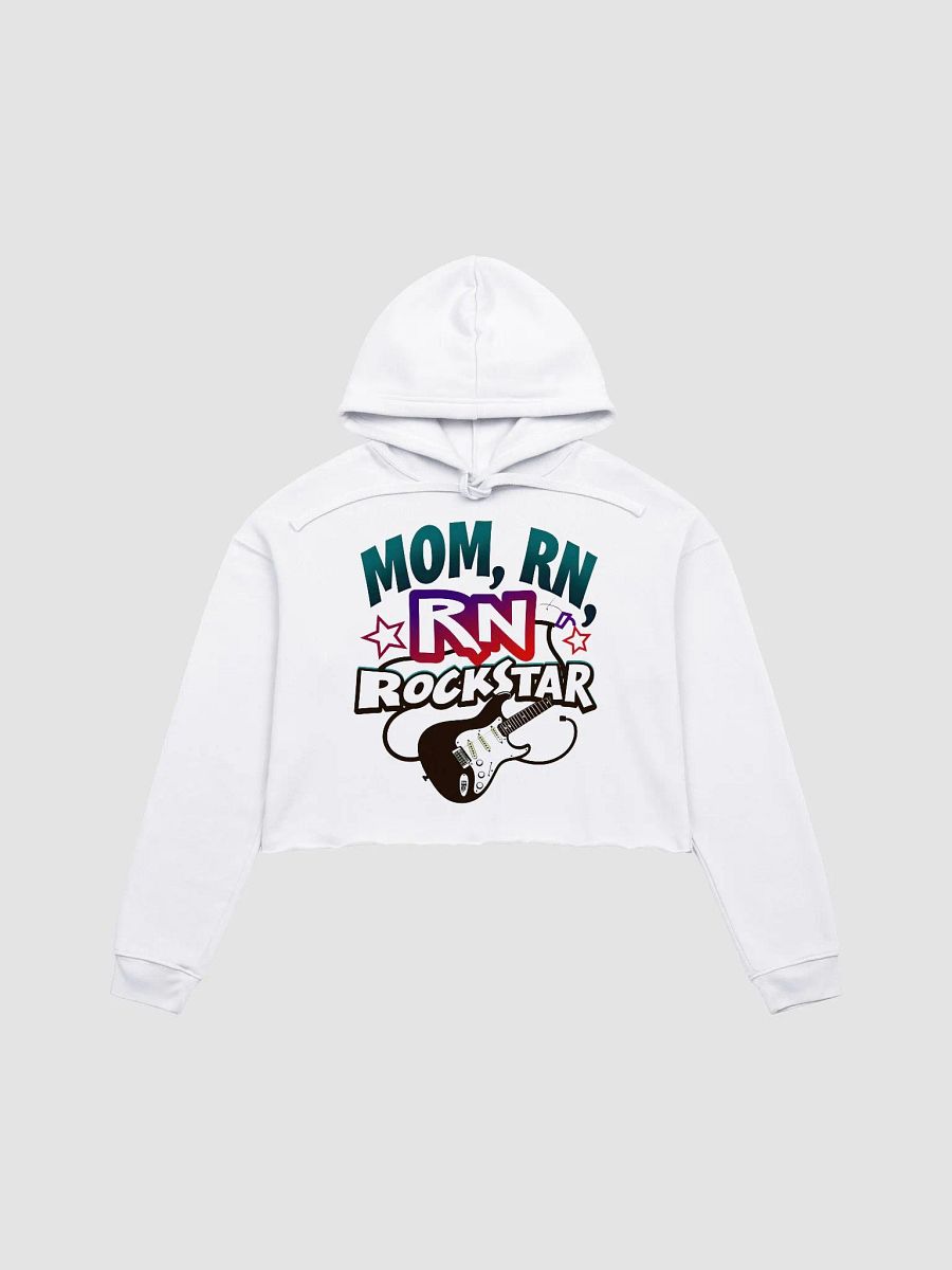 mom Rockstar Nurse Crop Hoodie product image (1)