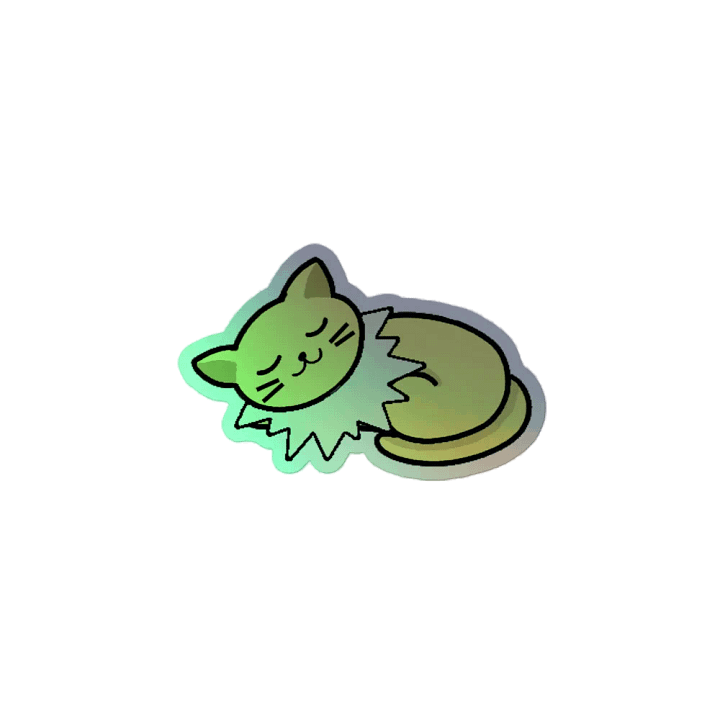Special Cat Shiny Sleeping Sticker product image (2)