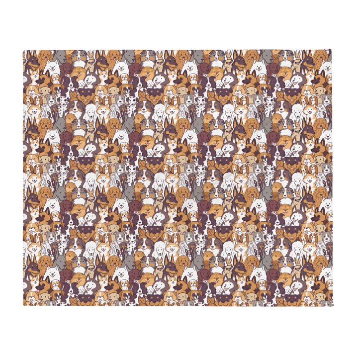 Whimsical Dogs Throw Blanket product image (2)