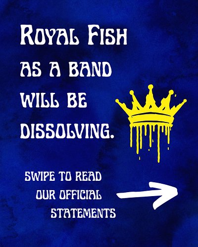 Sorry kids, we're getting a divorce.
💔🐟🎸
Read our statements on the post.