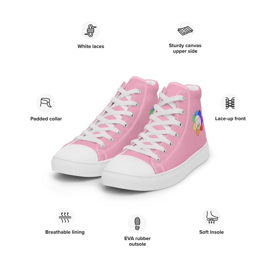 Pastel Pink and White Flower Sneakers product image (18)