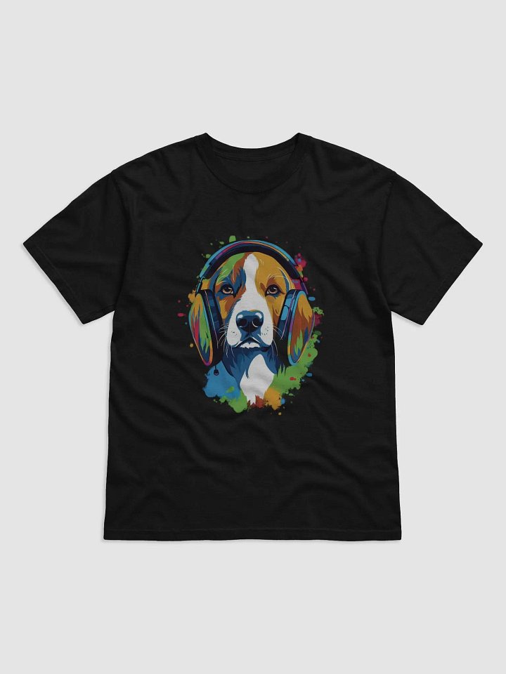 Beagle wearing headphones T-Shirt product image (1)