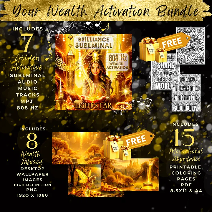 808 Hz BRILLIANCE Subliminal Wealth Activation Bundle product image (1)