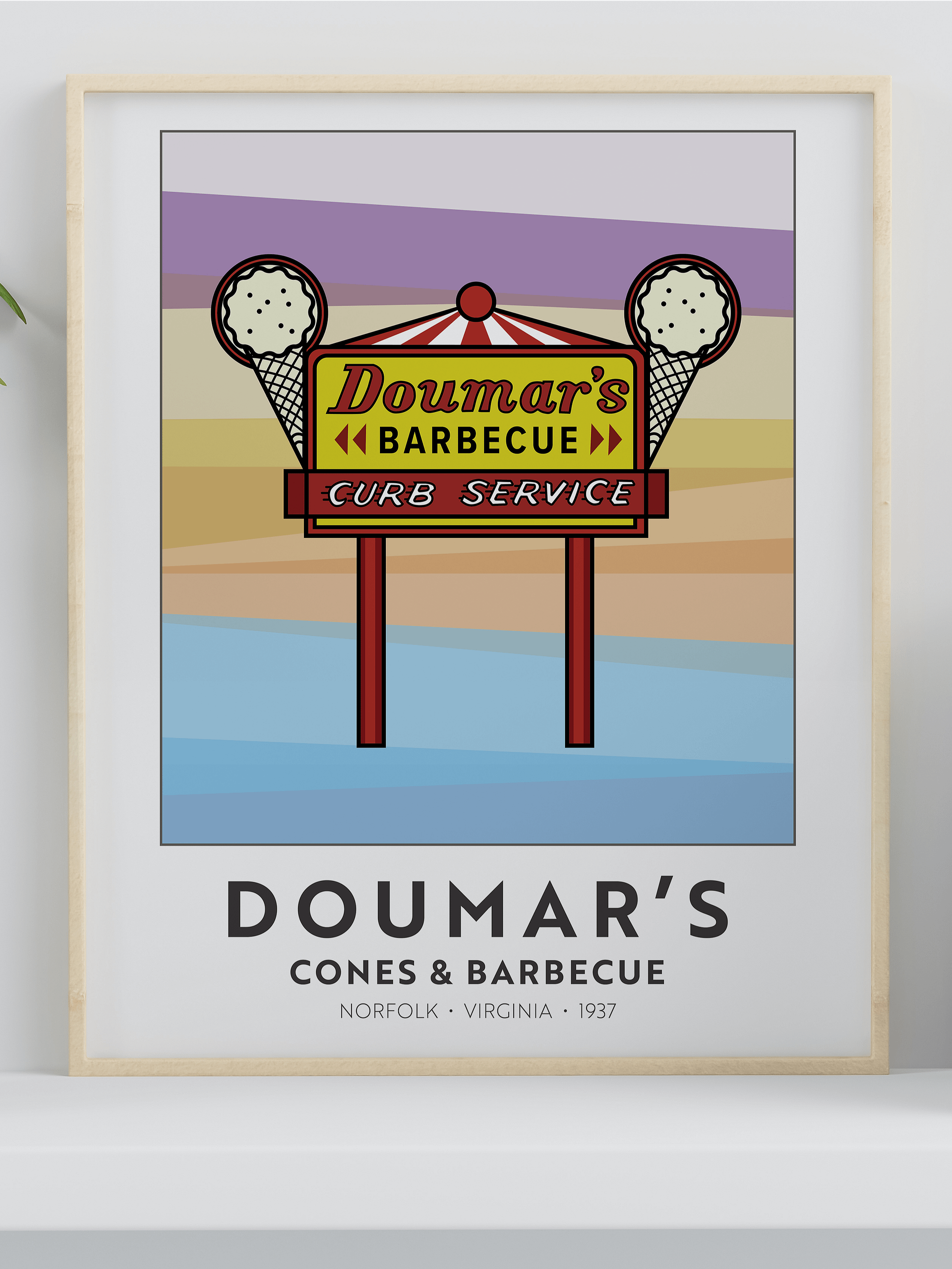 Doumar's Cones & Barbecue Art Print product image (1)