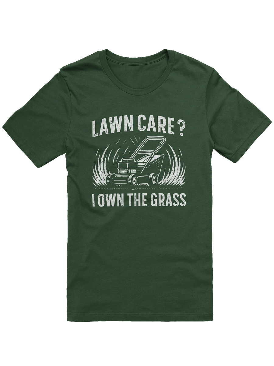 Funny Dad Lawn Care Shirt – “I Own The Grass” Retro T-Shirt product image (1)