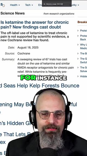 Is ketamine the answer for chronic pain?  Researchers found little evidence of real benefit, and flagged some serious side ef...