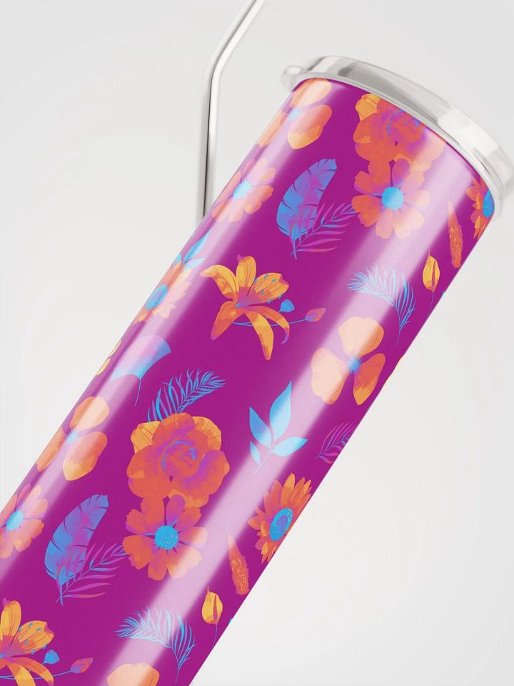 Purple Flowers Steel Tumbler product image (2)