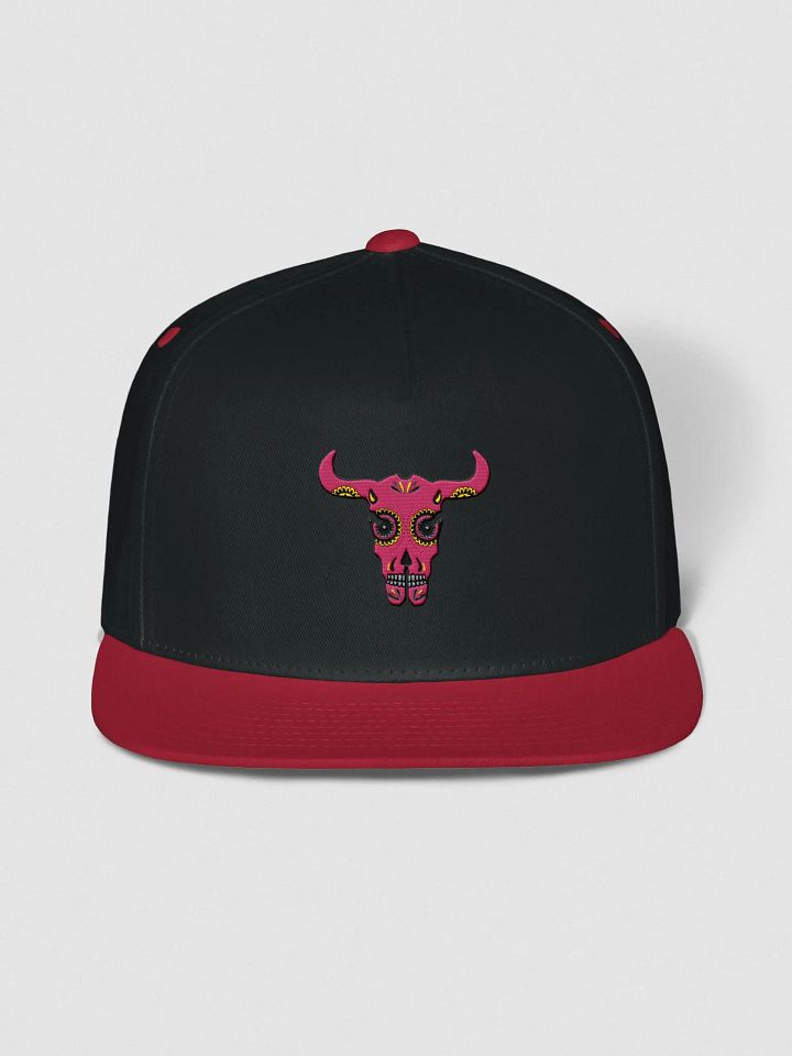 Sugar Cow Skull Cotton Twill Flat Bill Cap product image (1)