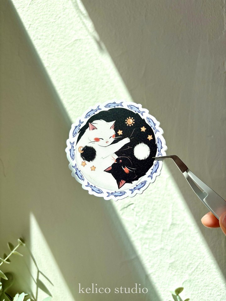 yin & yang bonded pair (primary series) • die-cut sticker product image (2)