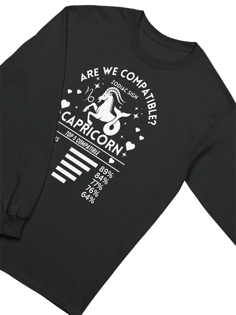 Capricorn Zodiac Sign Romantic Compatibility - Gildan Ultra Cotton Unisex Long Sleeve T-Shirt - Dark Colors product image (3)