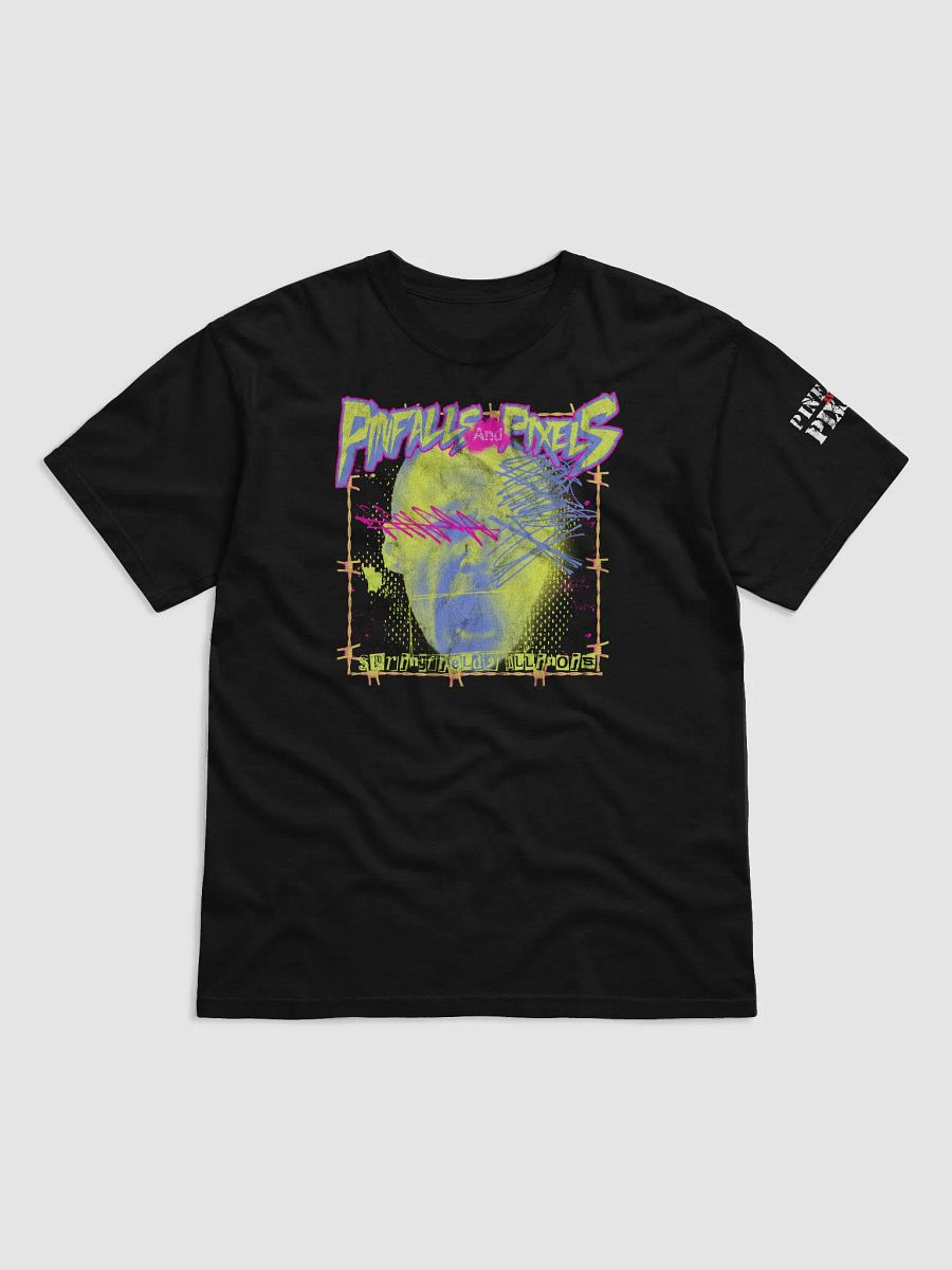 Pinfalls and Pixels Face Black Shirt product image (1)