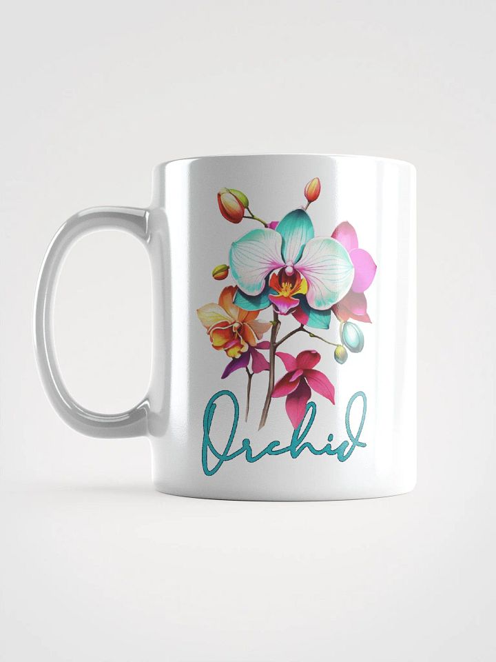 Floral Graphic | White Coffee Mug | Orchid product image (1)