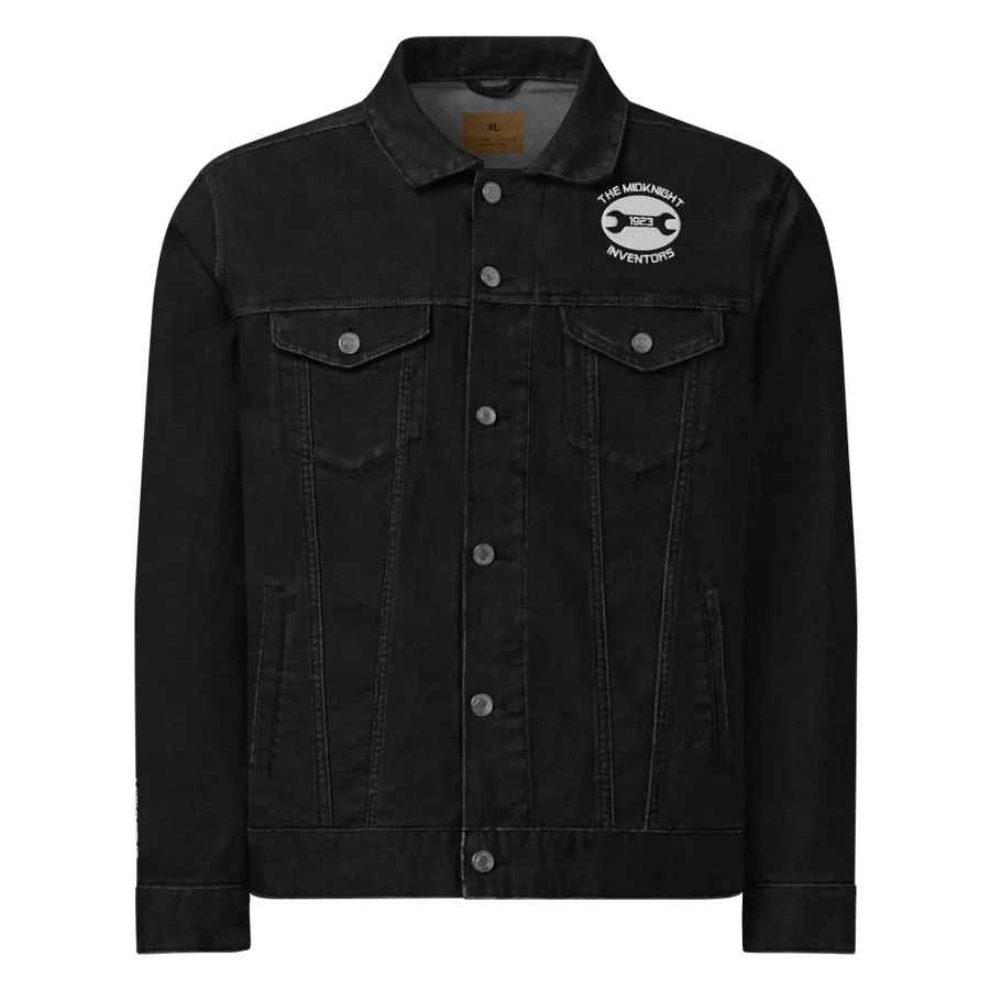 MidKnight Denim Jacket (All-White Embroidery) product image (1)