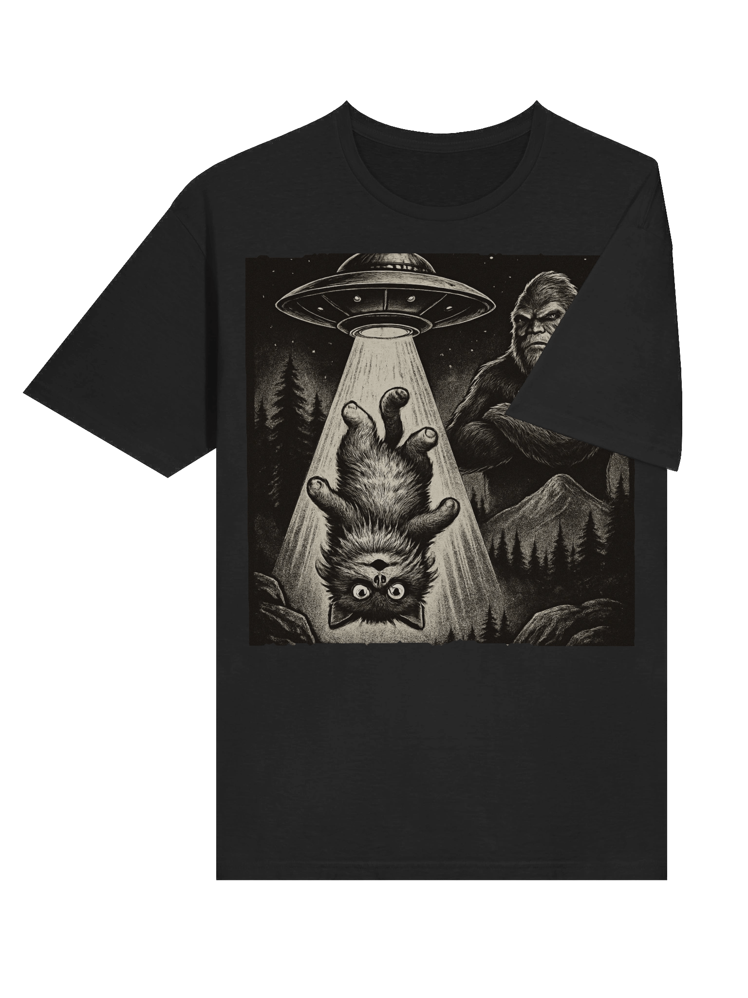 UFO Cat Bigfoot T-Shirt product image (31)