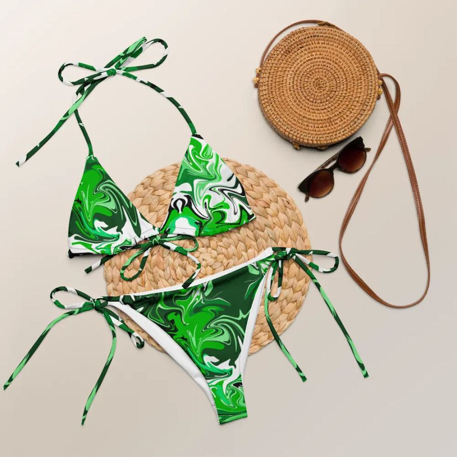 Marbled Green Allure Bikini Set product image (6)
