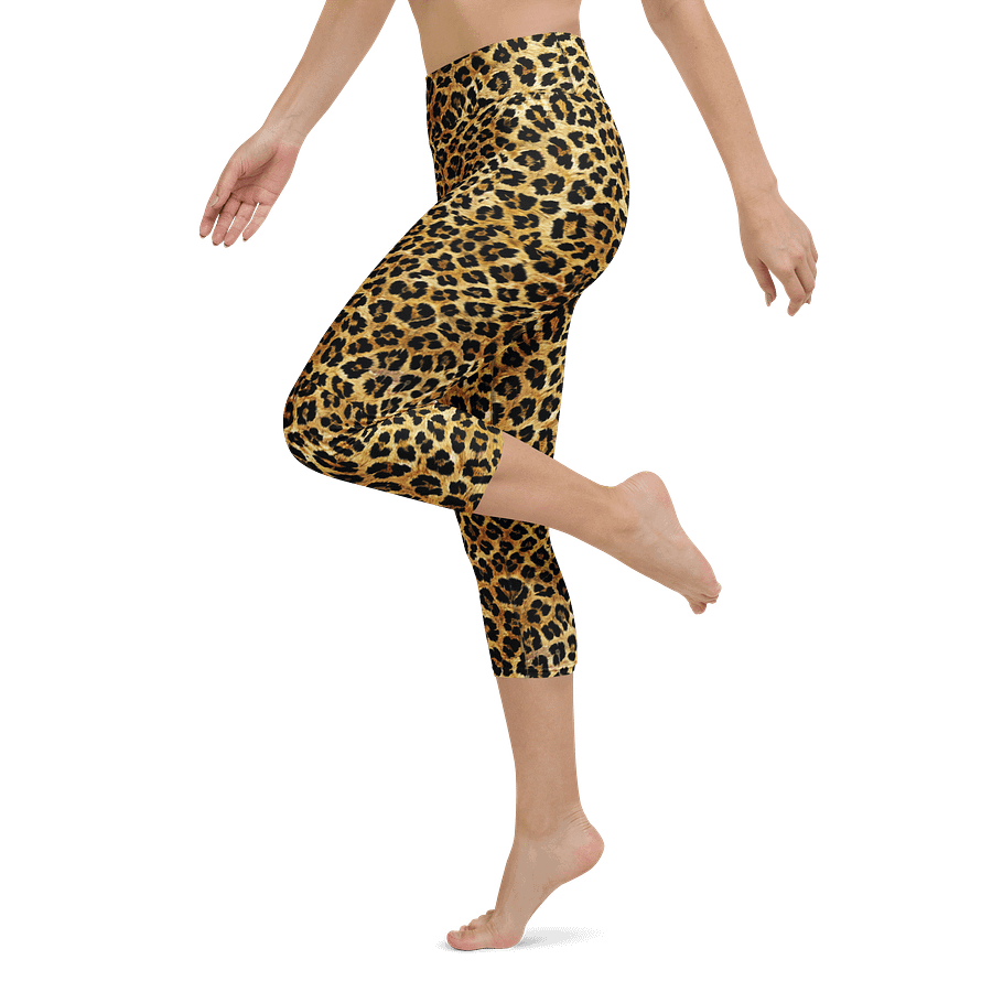 Savage Spots Leopard Print Capri Leggings product image (1)