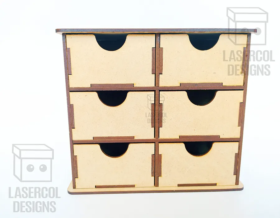 6 Drawers Desk Organizer - Laser Cut Files product image (3)