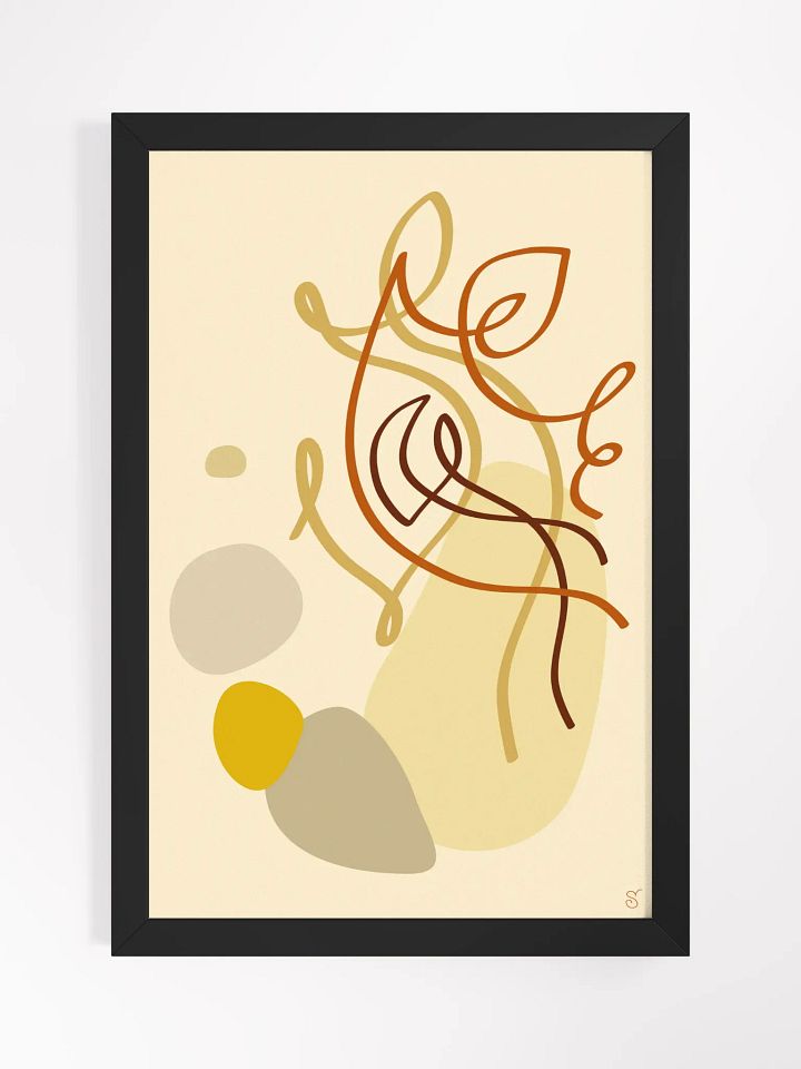 Vibrant Ayous Wood Framed Poster - Abstract Image No. 4 product image (1)