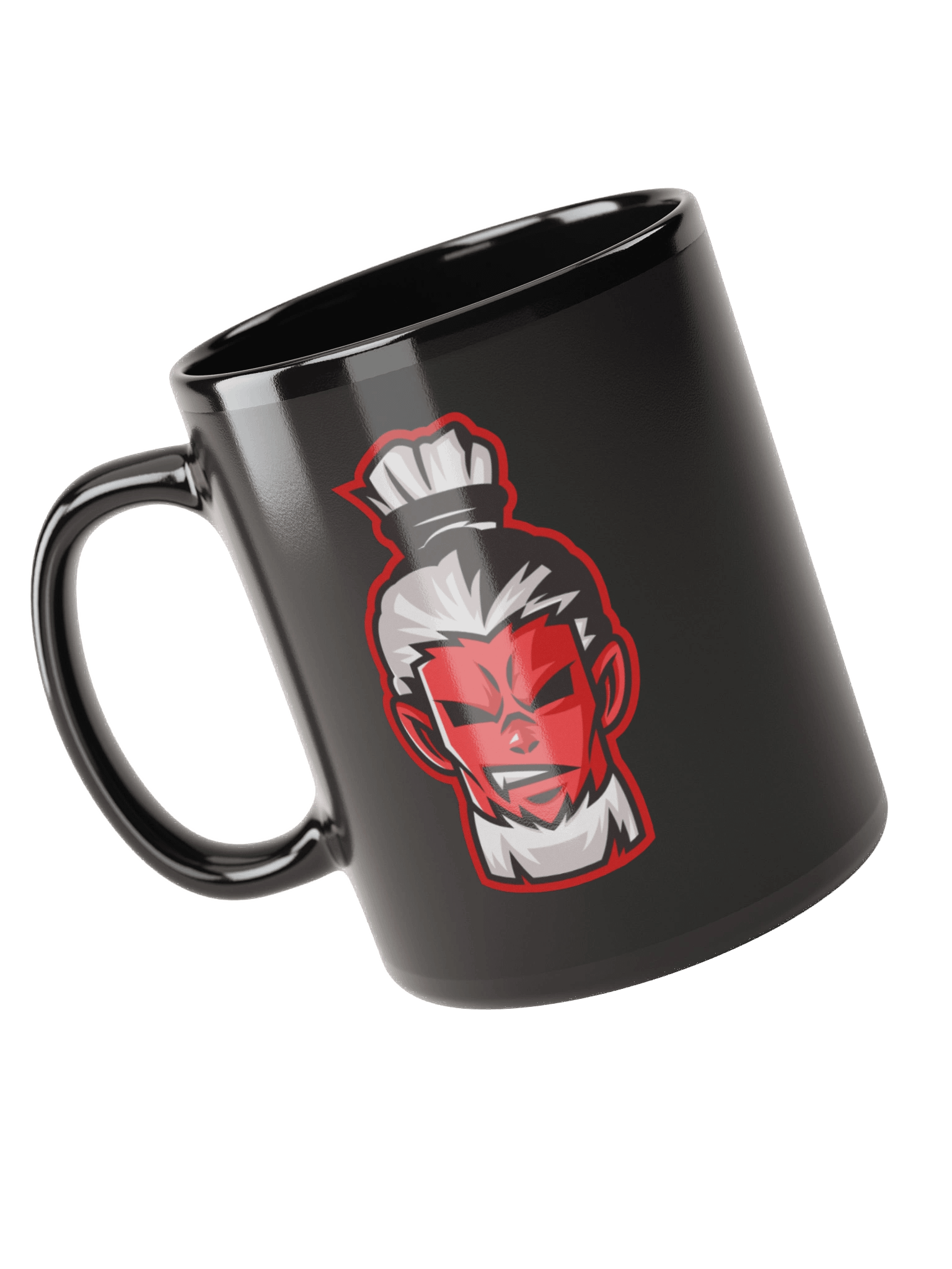 Red Masked Warrior Character Black Coffee Mug product image (4)