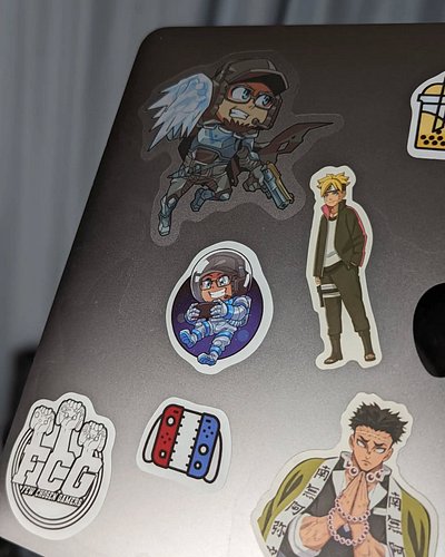 Check out the stickers on the shop! Besides Boruto & Gyomei  lol 
#shop #shopify #gaming #gamingstickers #gamer #macbook #anime