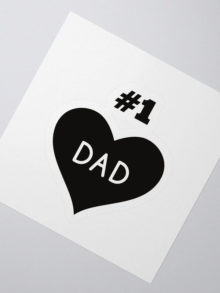 DAD #1 Heart Kiss Cut Stickers product image (6)