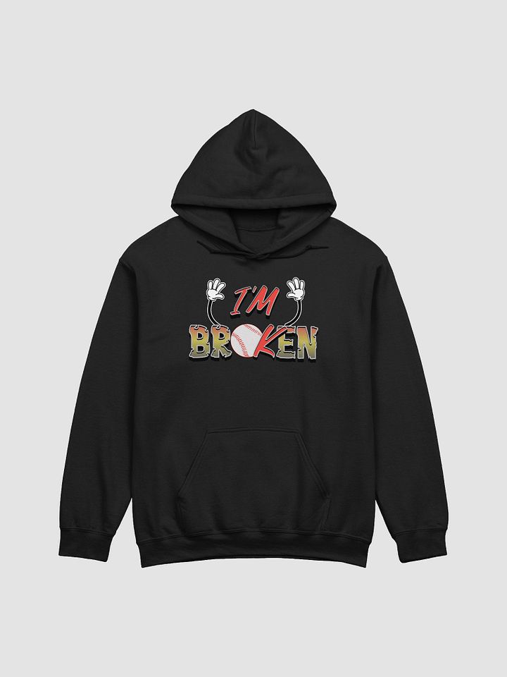 Im Broken Im Ok Baseball Hands Playful Typography Hoodie product image (1)