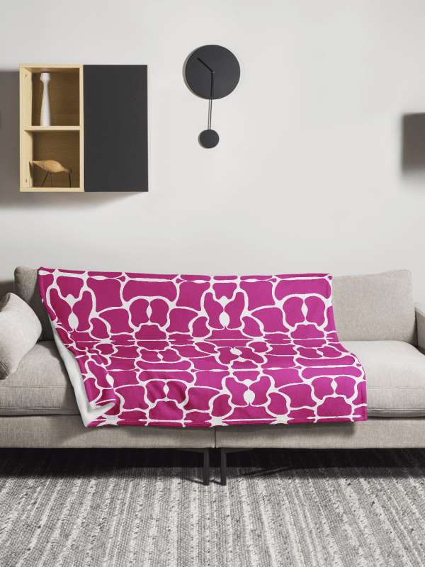 Pink Brick Mosaic Throw Blanket product image (4)