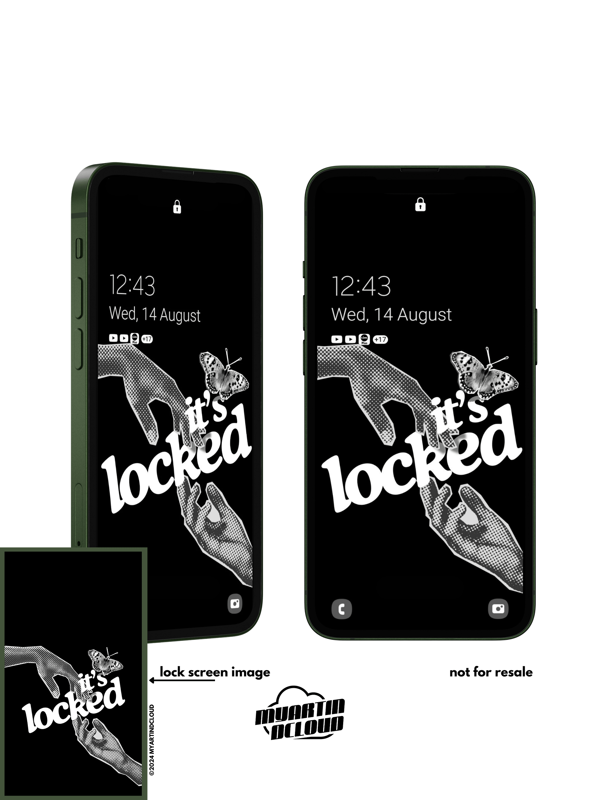 its locked - Artistic Hands Lock Screen Wallpaper product image (1)