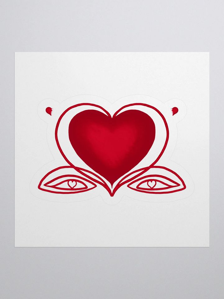 Romantic Heart Kiss Cut Stickers product image (1)