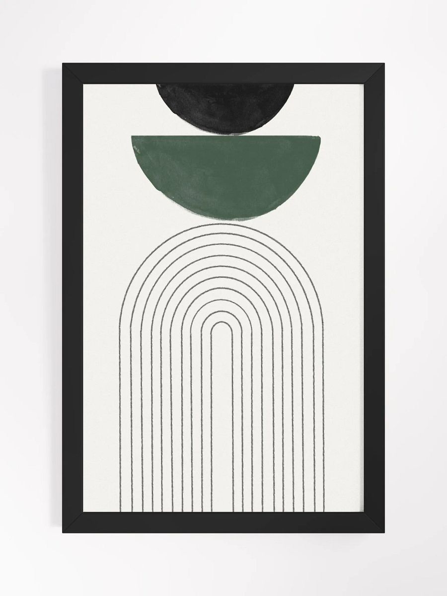 Geometric Harmony Framed Matte Poster | Modern Abstract Wall Art product image (4)