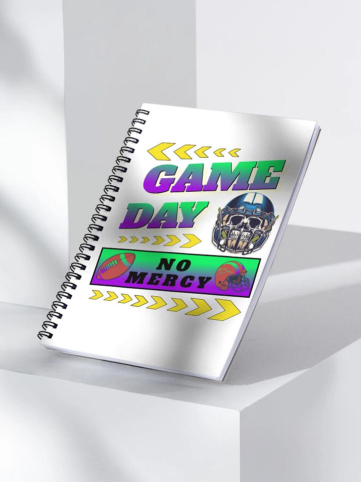 Game Day No Mercy Football Skull Spiral Notebook product image (2)