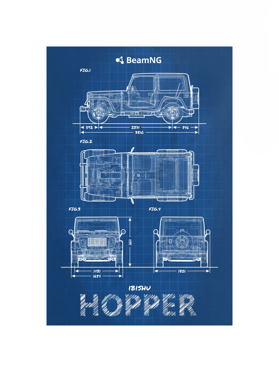 Ibishu Hopper Blueprint Poster product image (2)