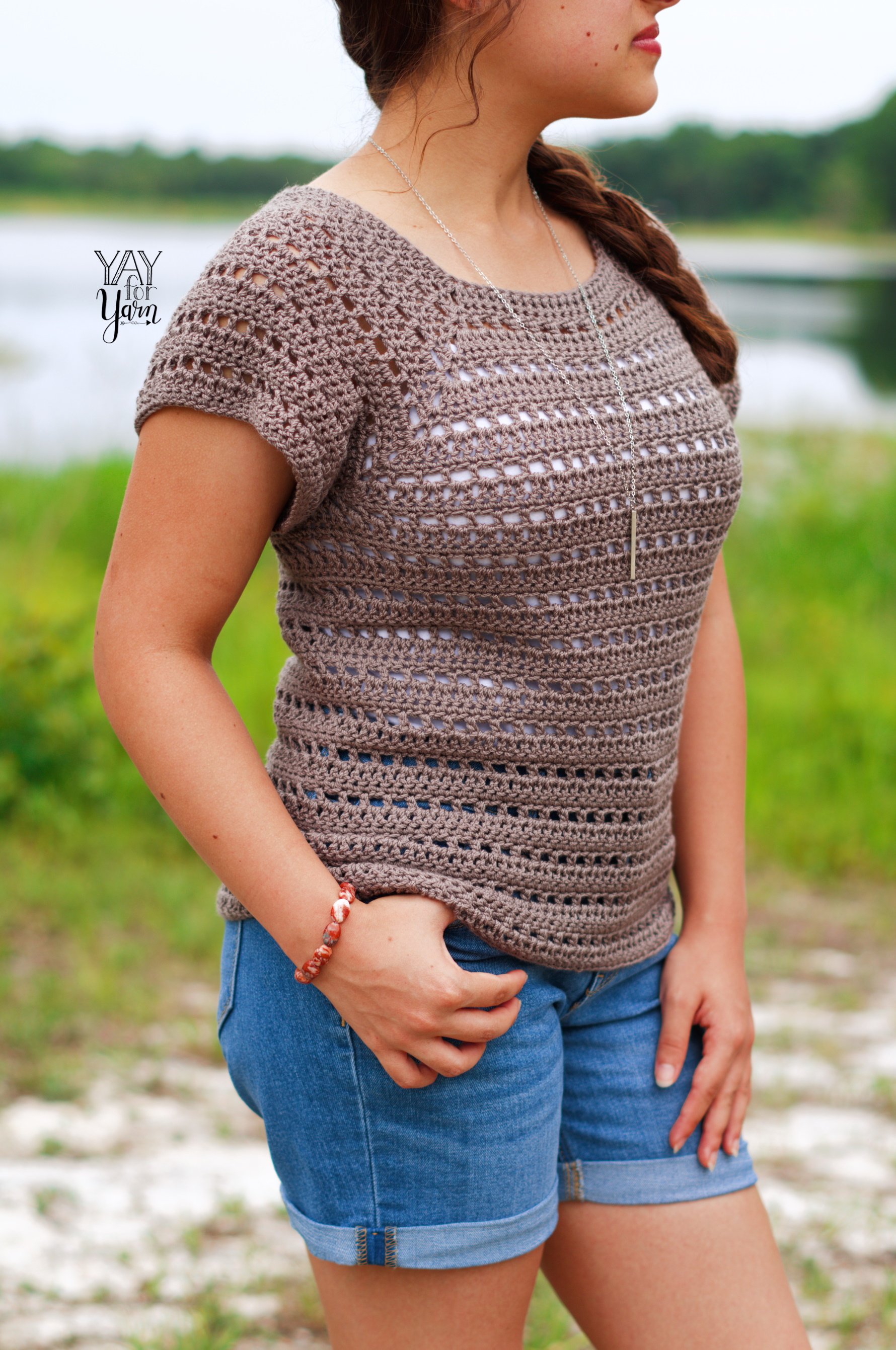 Driftwood Tee - PDF Crochet Top Pattern & Video Tutorial product image (3)