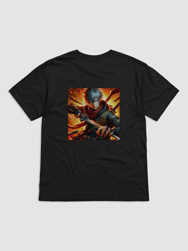 Fiery Warrior Anime-Style T-Shirt product image (2)
