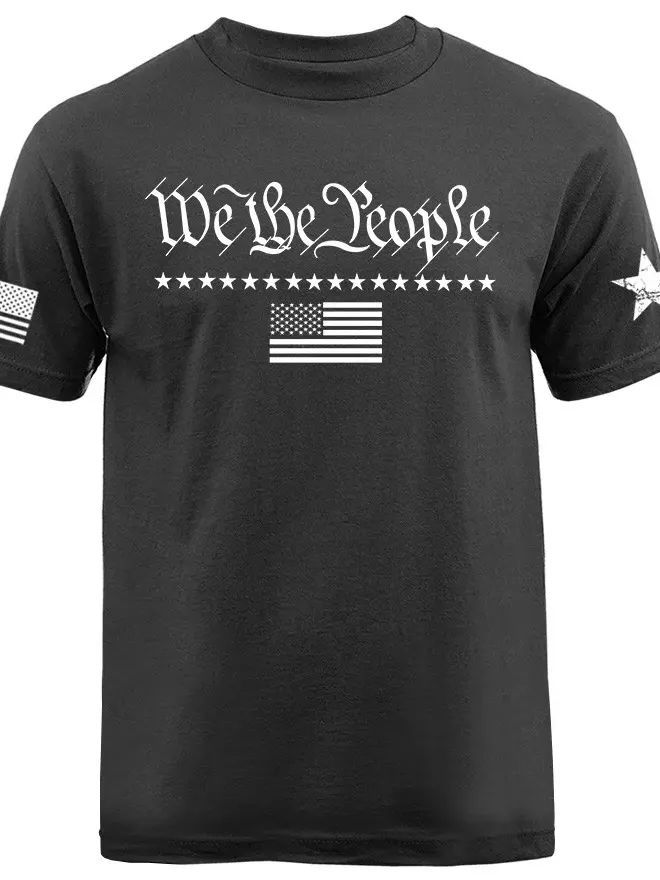 We The People US Flag American Pride Constitution Patriotic T-shirt product image (1)
