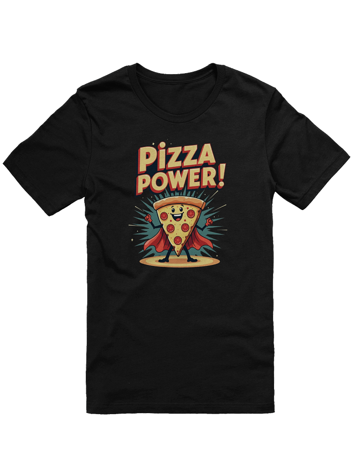 Pizza Power T-Shirt | Funny Superhero Food Tee | Pizza Lover Character Shirt | Comic Style Design product image (1)