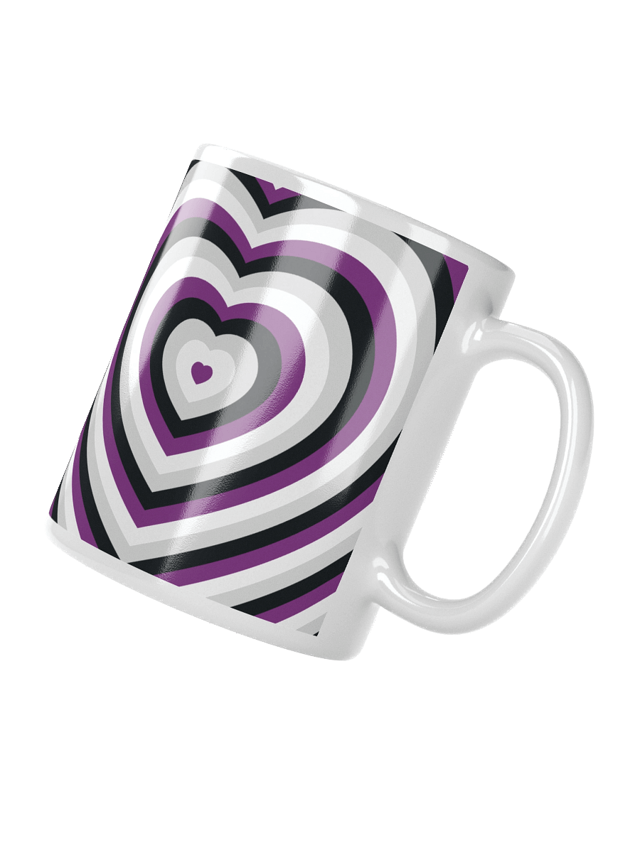Asexual Pride Hearts Mug (Left-handed) product image (3)