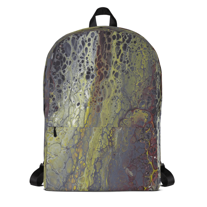 Amphibian - Acrylic Pour Print, Backpack product image (2)