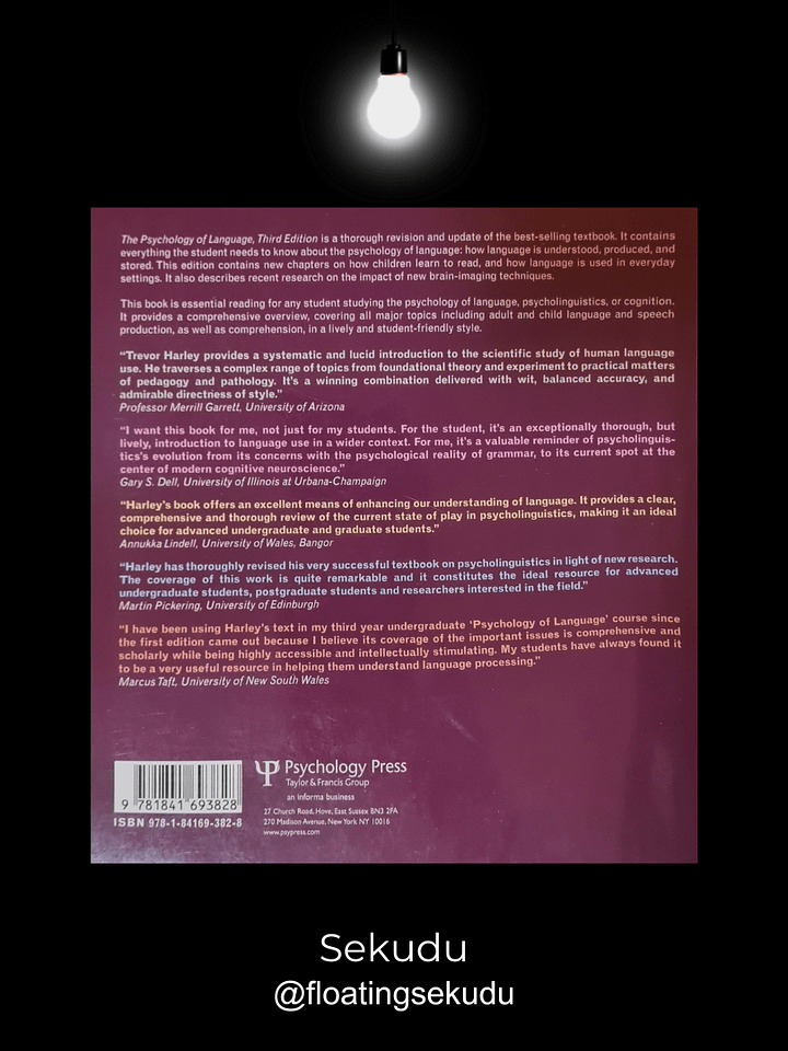 The Psychology of Language (3rd ed.) | Trevor A. Harley [Second-Hand] product image (2)