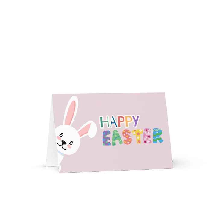 Cute Bunny Happy Easter Greeting Card product image (2)