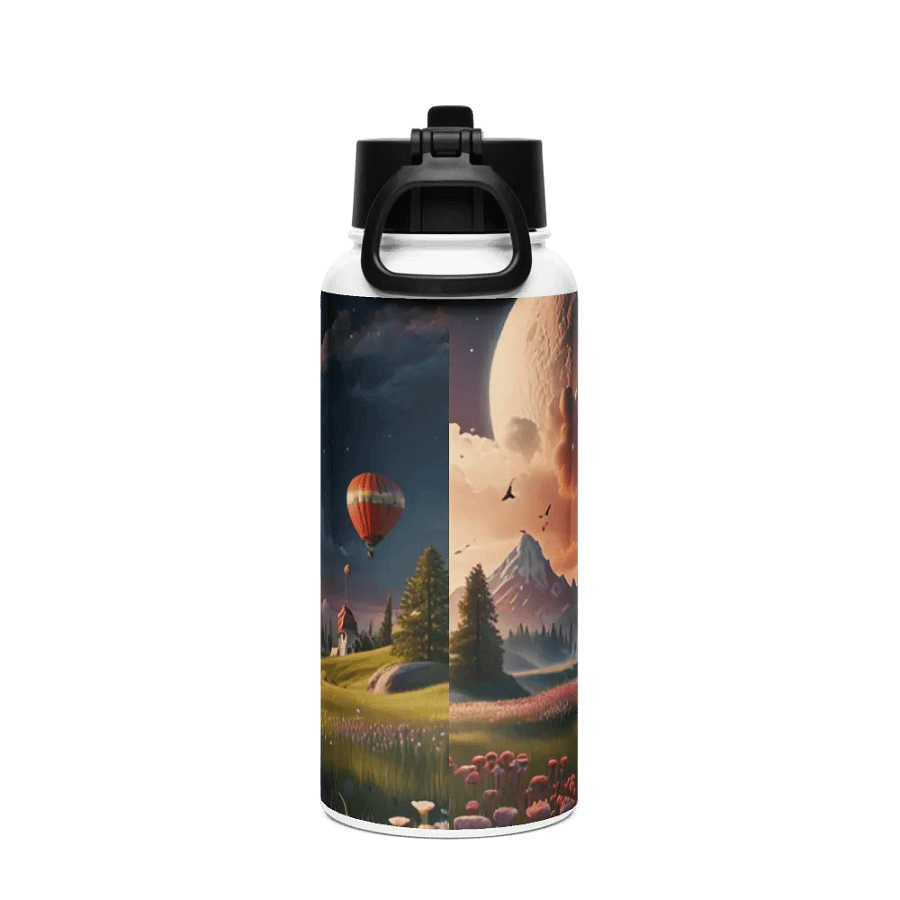 Dream Land Metal Water Bottle with straw product image (2)