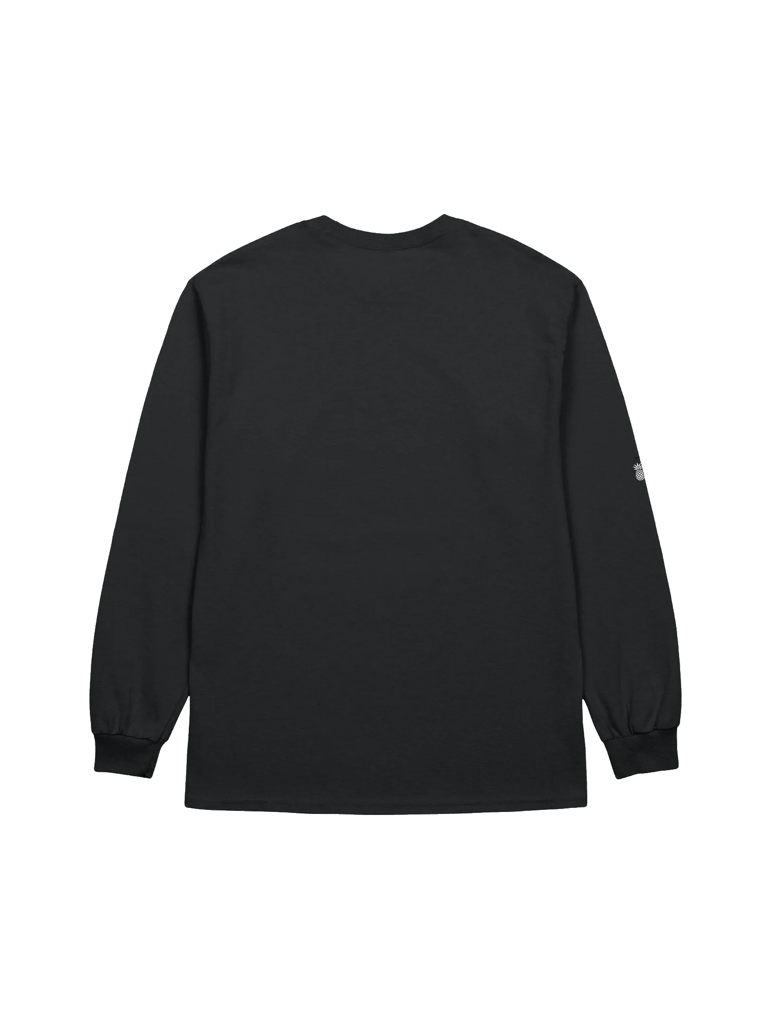 Boxy Fit Lucky Pineapple® Minimalist Long Sleeve Unisex Solid Color T-Shirt (Black & Dark Colors) product image (2)